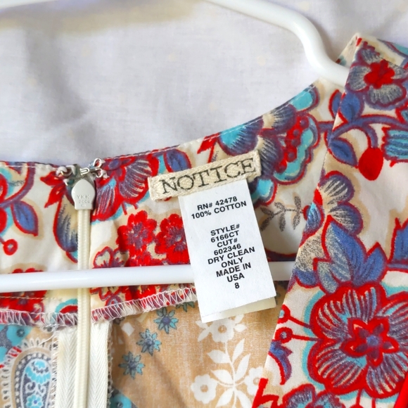 🌺3/$15 Notice Floral & Geometric-Design Sleeveless Dress - Picture 3 of 6